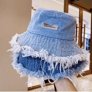 Frayed Denim Bucket Hat